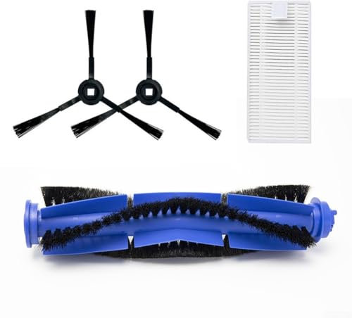 4-teiliges Hauptseitenbürsten-Filter-Set passend für Blaupunkt für Bluebot Xtreme BPK-VCBB1XTE Roboter-Staubsauger, 1 Rollenhauptbürste, 1 HEPA-Filter, 2 Seitenbürsten
