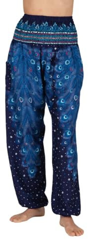 paigh stylische & komfortable Haremshose Damen mit Taschen – perfekt für Yoga, Festivals, Joggen und als Sommer-Mode - Handgefertigt in Thailand