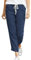 Cegerne Damen Leinenhose Lang Leicht Sommerhose Loose Fit Casual Stoffhose mit Taschen Strand, Marineblau-0, M