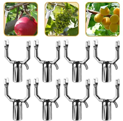 SIGANDG 8 PCS Obstbaum Zweig Krücke, Pflanze Zweig Unterstützung, Baumkrücken-Baumstütze, Pflanzen Unterstützung, Baumstütze Metall Astklammern Für Obstbäume