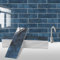 Peel and Stick Backsplash Wall Tile for Kitchen, 24-Sheet Subway Adhesive PVC Mosaic Tiles Decorative Backsplash Tiles Stick on Bathroom（Blue）