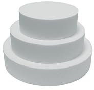 ZIEMER Styropor Torte Höhe 24cm Ø 25cm+20cm+15cm Scheiben einzeln zum Verkleben und zum Basteln von Geschenken zu Geburtstagen Hochzeiten Feiern
