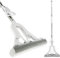 Spugna con strizzatore con manico telescopico da 102 – 125 cm, in acciaio inox PP PVA, uso bagnato e secco, spugna con funzione strizzante, autolivellante (B)