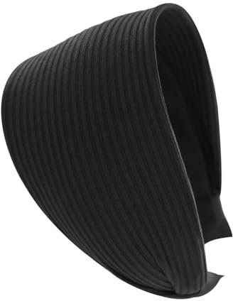 axy Breiter Haarreif aus Strickstoff Wunderschön Damen Stirnband Haarschmuck Haarreifen Hairband HR38A (Schwarz, Extra breit)