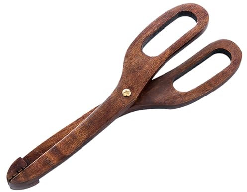 Pince alimentaire en bois – Pince de cuisine en forme de ciseaux | Pinces de service de qualité alimentaire, pinces réutilisables pour cornichons, grille- , pâtes, grillades, barbecue
