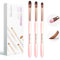 MelodySusie 3Pcs Acrylic Nail Brush Set, Size 8/12/14 Professional Nail Brushes with Ergonomic Handle for Acrylic Application Acrylic Powder Nail Extension and 3D Nail Carving Nail Art Manicure Tool