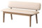 ZXTRYBHD Sitzbank mit Lehne aus Holz mit PU-Leder, Küchenbank im Landhausstil, Eingangsbank mit Rückenlehne, für Küche, Teestube, Balkon(110cm/43.3in)