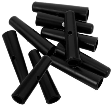 Hemobllo Ricambi Ombrelloni da Esterno, Perline di Coda per Ombrellone Mare in Plastico Nero, 10 Pezzi, Facili da Installare per Ombrelloni Grandi