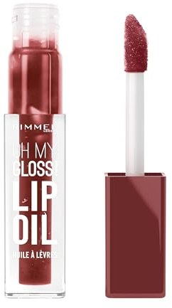 Rimmel Oh My Gloss! Lip Oil 008 Deep Chery 4.5ml | Moisturizing lip oil, enriched with vitamins and antioxidants for soft lips with a natural, shiny finish
