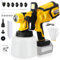Pistolet a Peinture, 1000W HVLP Pistolet a Peinture sans Fil, Li-ION, 21 V, Réservoir de 1400 ML, 5 Buses, 45 m²-15 Min (Remplacement pour Makita, Batteria e Caricabatteria Non Inclusi)