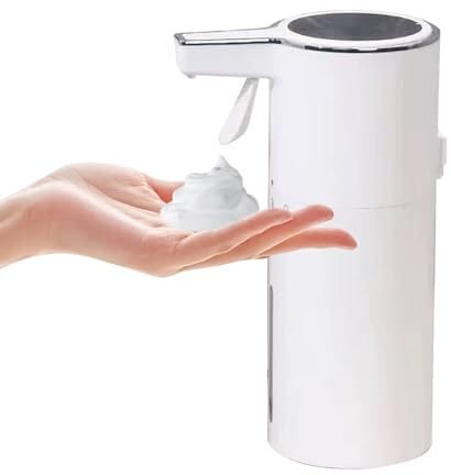 BestYiJo Seifenspender Automatisch, Wandbefestigung 400ml Elektrischer Seifenspender mit Sensor, 4 Schaumstoffeinstellung Stufe Automatisch Desinfektionsspender für Bad,Küche,Büro,Schule, Weiß