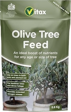 Olive Tree Feed 0.9kg | Specialist Fertiliser NPK 10-7.5-10 | Extended Nitrogen Release | Magnesium & Trace Elements | Boosts Fruiting & Dense Foliage | Indoor & Outdoor | Pots & Garden