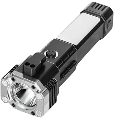 Car Safety Flashlight - Multi-Function Ultra-Bright Tool, Seatbelt Cutter And Window Glass Breaker, Safety Hammer With Compass | Hiking Camping Survival Gear, Vehicle Flashlight