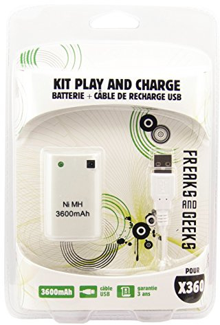 Batteria XBOX 360 3600mAh + Cavo di ricarica (Bianchi)