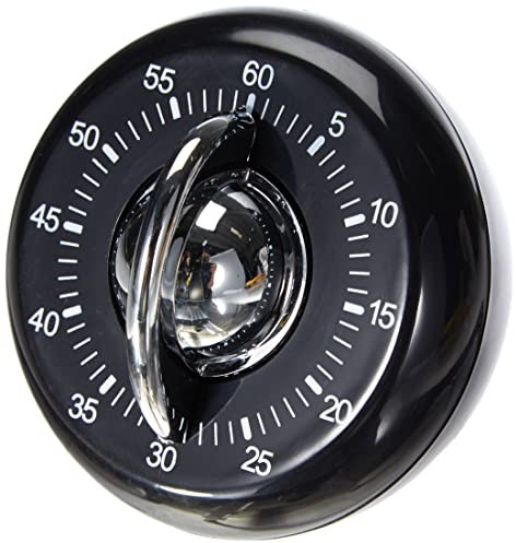Judge Kitchen Classic Timer Black, 60 Minute Wind Up Cooking Timer