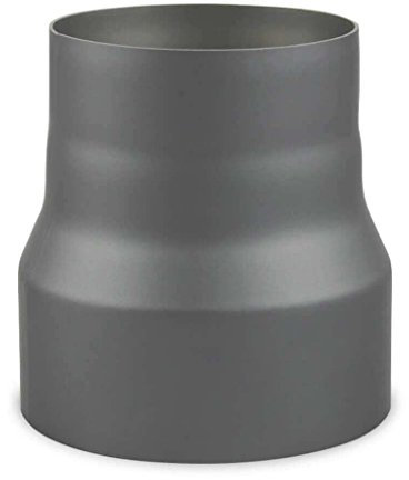 EWO Ofenrohr Reduzierung 180 auf 150 (Gussgrau) – Reduzierstück 2mm Stahlblech – Rauchrohranschluss für Kaminöfen mit Senothem-Beschichtung – ruß-, frost- und tauwechselbeständig