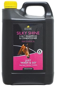 Lincoln Silky Shine 2 in 1 Shampoo and Conditioner for Horses - 4 litre Bottle