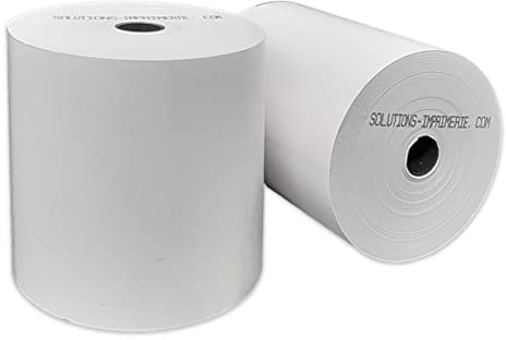 lot de 20 - Bobine Papier Thermique, 80 x 80 x 12 mm, rouleaux thermique 80x80x12 pour ticket de caisse et imprimante de caisse enregistreuse - papier blanc haute qualité - univers graphique UGR03