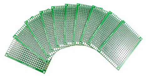 Aihasd 10 Stück Double Side PCB Board Prototype Lochrasterplatine 4x6CM | Lochrasterplatte Leiterplatte Platine kompatibel mit dem Arduino Kits für DIY Löten