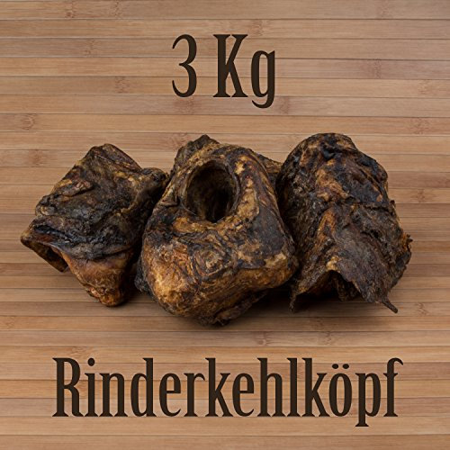 3 Kg ca. 24-30 Stück Rinderkehlkopf wie Schinckenknochen Ochsenzeimer Kausnack Kauartikel