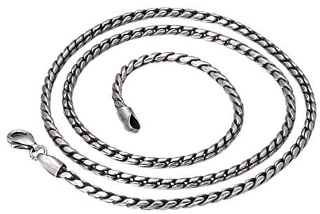 Vintage 925 Sterling Silver Twisted Rope Chain Necklace for Men Women 2.5mm 20 inches