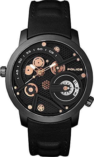 Police Unisex ErwachseneArmbanduhr Analog Quarz Leder PL15471JSB.02