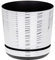 KORAD White with Silver Stripes Indoor Plant Pots with Saucer and Drainage Holes, Round, Modern and Decorative Flowerpot for All Houseplants, 6 sizes, 25 colours (12 cm - 4.7 inch)