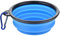 Skingwa Cuencos de agua de viaje para perros, cuenco de viaje para mascotas con mosquetón, para alimentos, agua, recipientes de alimentación para mascotas, vasos de alimentación, 380 ml (azul)