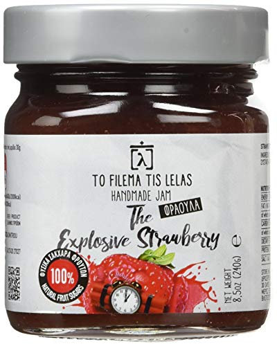 To Filema Tis Lelas Confiture de Fraises Faite Maison sans Sucre Ajouté, Paquet de 2 x 240 g (Total: 480 g)