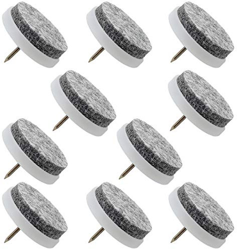 Enkotrade Möbelgleiter mit Filz 10er Set, Ø 17 mm, Filzgleiter Stuhlgleiter Filzgleiter Bodenschutz Bodenschongleiter