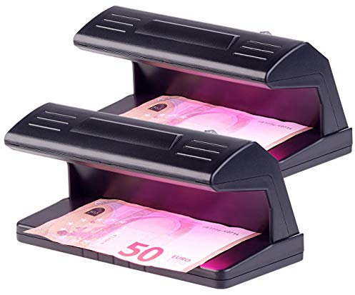 General Office Geldprüfgerät: 2er-Set UV-Geldscheinprüfer, auch für Ausweise und Pässe, 4 Watt (Geldscheinprüfgerät, Personalausweis Lesegerät, Kreditkarten)