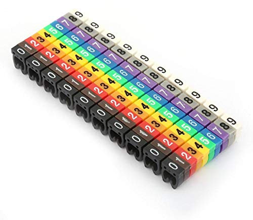 Drahtnummerierungsmarker, Kabelmarkierungsrohr, fest robust für Kabel Fixkabel(100PCS KCM-4MM 4 square)
