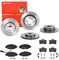 Bremsen Set Bremsscheiben Xtra Line + Beläge Vorne + Hinten für Skoda Octavia 3 5E5