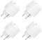 UseeLink Smart Socket with Current Measurement, Works with Alexa, Google Assistant, WiFi Mini Plug with Timer and Voice Control, Smart Home Socket Only 2.4GHz WiFi,4pcs