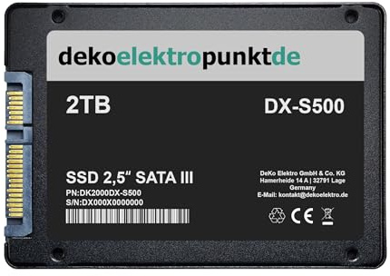 dekoelektropunktde 2TB SSD Festplatte passend für Gigabyte H510M H | Solid State Drive, Intern, Kompatibles Ersatzteil, SATA3, 2,5