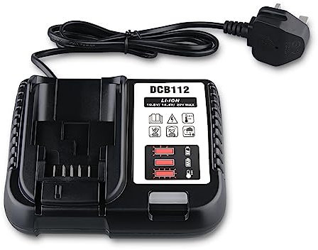 PDstation DCB112 Ersatz Ladegerät für Dewalt 12V-20V Lithium Ladegerät DCB101 DCB107 DCB112 DCB105 DCB115 DCB203