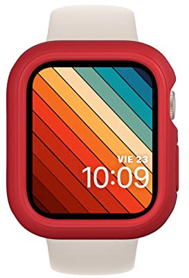 RHINOSHIELD Bumper Case Compatible with Apple Watch Series 8/7 [41mm] | Slim Protective Cover - Lightweight and Shock Absorbent - Red