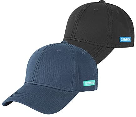 riverso Herren Cap RIVNoel 2er Pack Baseballcap Snapback Kappe Sport Verstellbare Outdoor Mütze Basic Einfarbig 100% Baumwolle Einheitsgröße Schwarz Blau, Größe:One Size, Farbe:Farbmix Uni 1