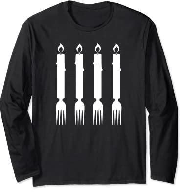 Four Candles Fork Handles Long Sleeve T-Shirt