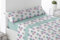 ENERGY COLORS TEXTIL-HOGAR Juego Sábanas 3 Piezas Verano (Zubi Turquesa, Cama 150)