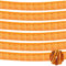 6 Stück 3 m Folien-Fransen-Girlande, metallisches Lametta, Luftschlangen, Banner, Wandbehang, Fransenvorhang, Hintergrund, Banner für Parade, Schwimmer, Halloween, Party-Dekorationen (orange)