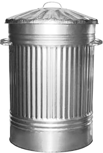 KetoPlastics Metal Bin 110L Extra Large Galvanised Steel Bin Ideal for Home, Kitchen, Indoor or Outdoor Use