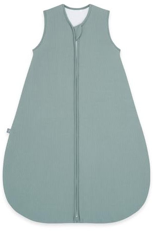 emma & noah Baby Schlafsack 2.5 TOG, Strampelsack für den Herbst und Winter in vielen Farben, Bio-Baumwolle, OEKO-TEX Zertifiziert, Schlafsack für Neugeborene (Essential Mint, 110 cm)