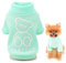 SMALLLEE_LUCKY_STORE Niedlicher Cartoon-Welpen-Fleece-Sweatshirt, Pullover für kleine, mittelgroße Hunde, Katzen, Jungen, Mädchen, Yorkie, Chihuahua, Kätzchen, warm, Herbst, Winterkleidung, Grün, S