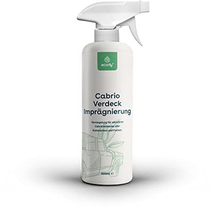 eco:fy Cabrio Verdeck Imprägnierung Imprägniermittel Versiegelung Schutz wasserabweisendes Spray für Stoffdach Transparent Lösemittelfrei PFC-frei (0,5 l)