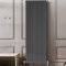 Go Bathrooms Pinta 1800 x 610mm Vertical Radiator Flat Panel Double Column Tall Upright Radiator Anthracite Grey for Kitchen Bathroom Living Room
