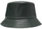 ZLYC Unisex Fashion Bucket Hat PU-Leder Regenhut wasserdicht Fischerhüte(Dunkelgrün)