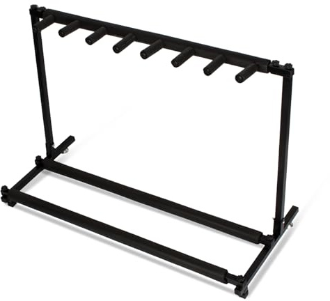 LALAHO 7 Holder Multiple Guitars Stand Foldable | Musical Instruments Display Rack, For Studio or Home