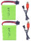 ZYGY 2PCS 7.4V 1000mAh La batería de Carga del Enchufe SM - 4P está Equipada con un Cable de Carga USB para DE36W DE65 No.1809 RC Toy Car Model Todoterreno/Drifting Racing