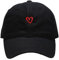 Quanhaigou Baseballkappe, Papa, verstellbare modische Hüte für Männer und Frauen, Polo, Trucker, Unisex-Stil, Kopfbedeckung, Black Love Heart, Einheitsgröße